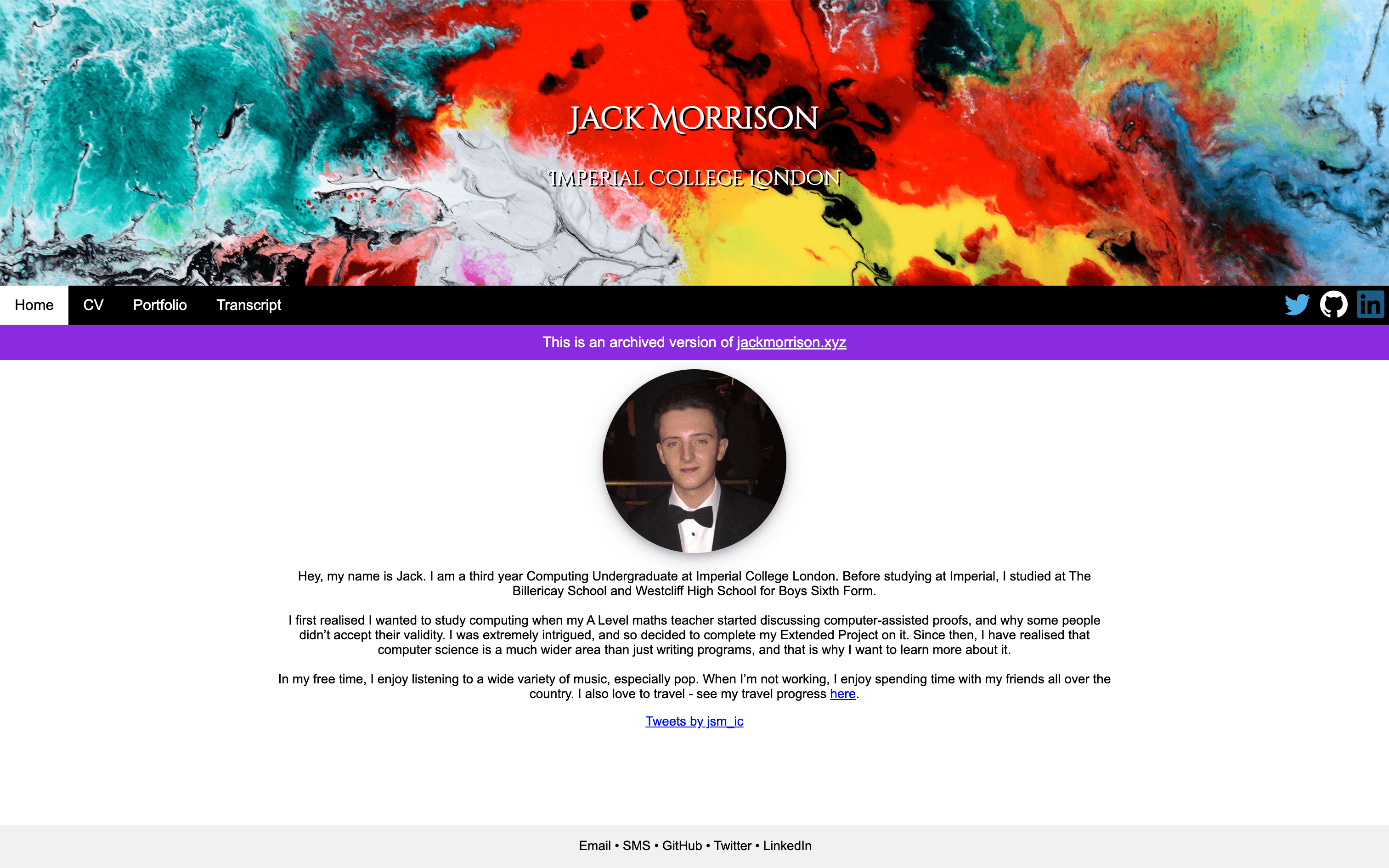 Version 1 of my personal site