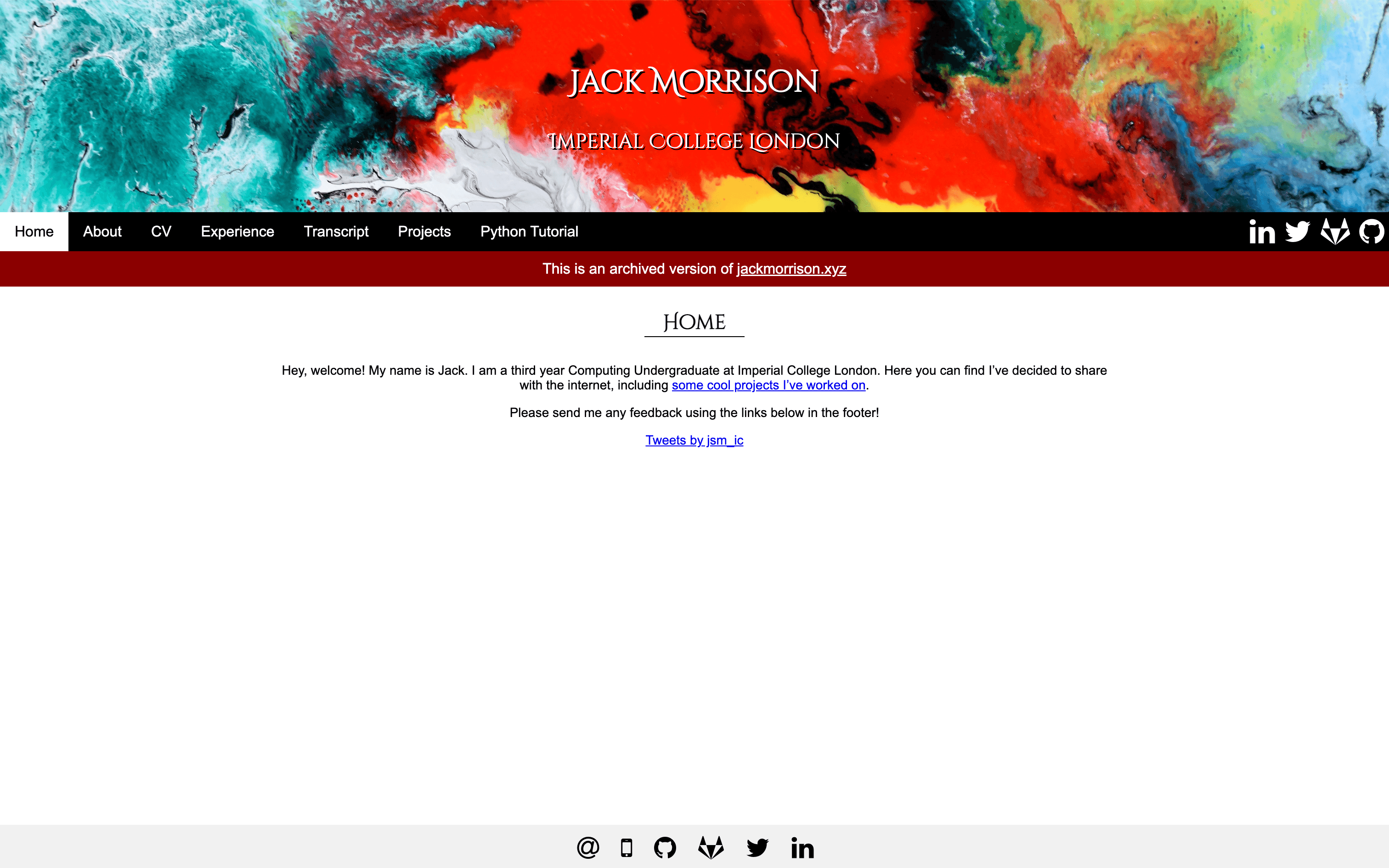 Version 2 of my personal site